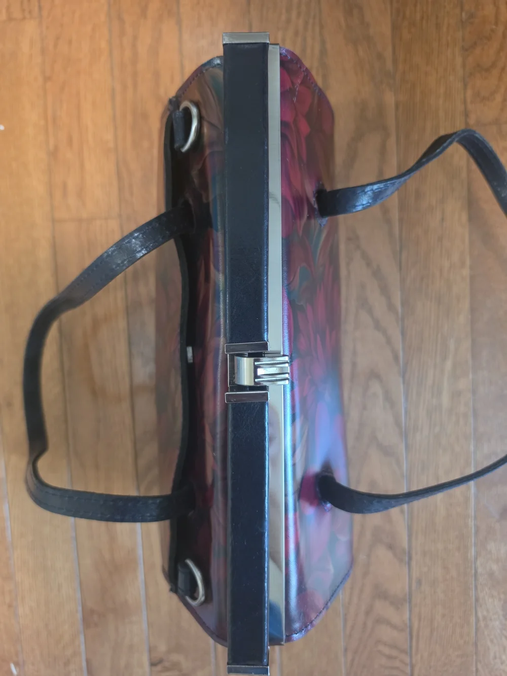 Patricia Nash Camellino Frame Bag - English Rustic Mums Leather Satchel